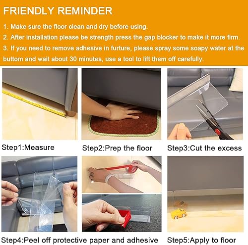 Miniatura 6 de QIYIHOME - Paquete de 8 bloqueadores de juguetes, parachoques para debajo de los muebles, PVC seguro sin BPA con adhesivo fuerte, evita que las