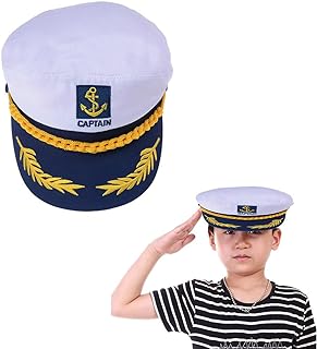 Sailor Captain Hats Golden Embroidery Boat Ship Sailor Hats Adjustable Navy Hats Colorful Yacht Sailors Hat Sea Caps