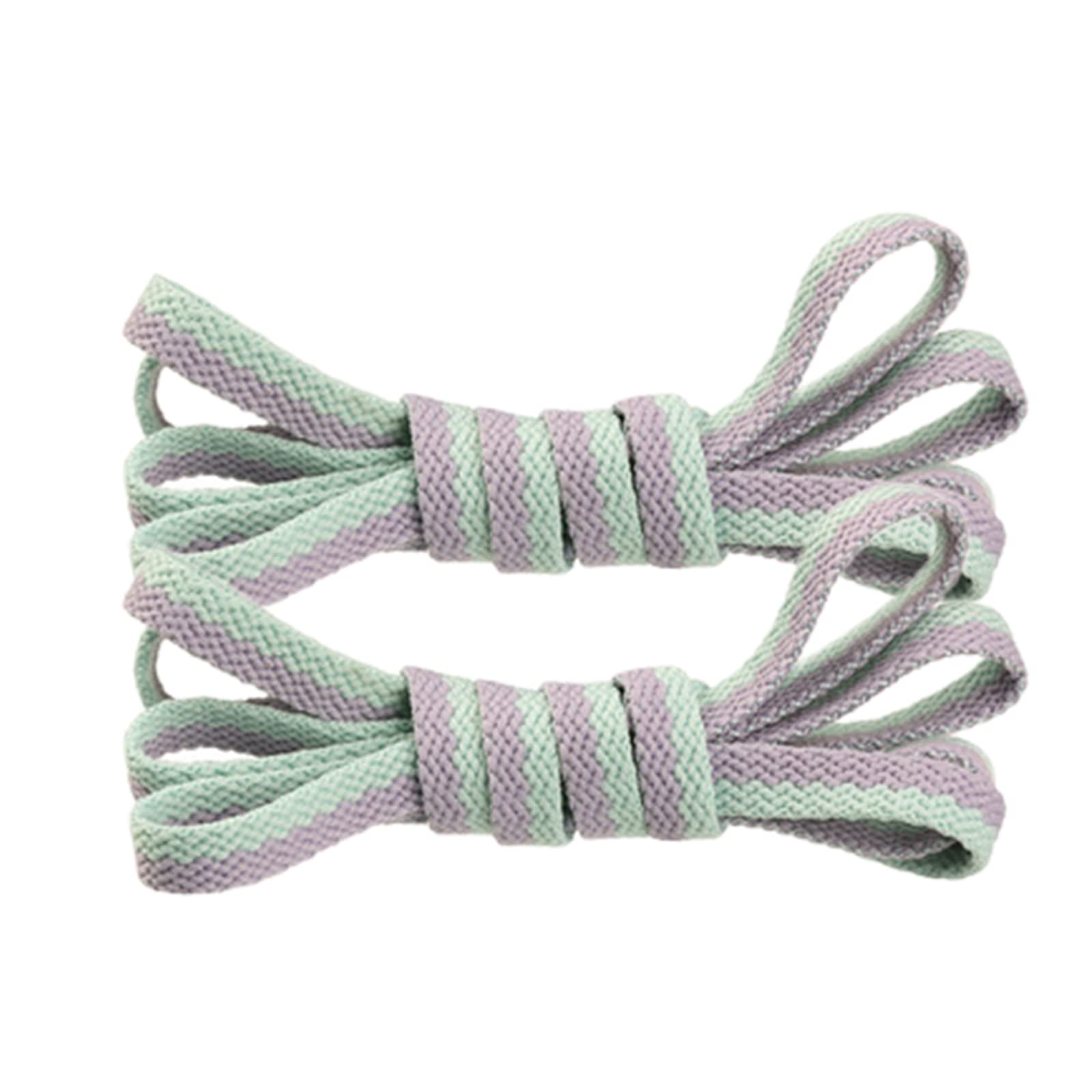 BigoodFlat Two-tone Shoelaces Sport Shoes Lace - 1 Pair 8mm Wide 100cm Long Shoes Lace - For Sneakers Converse Shoelaces Replacements