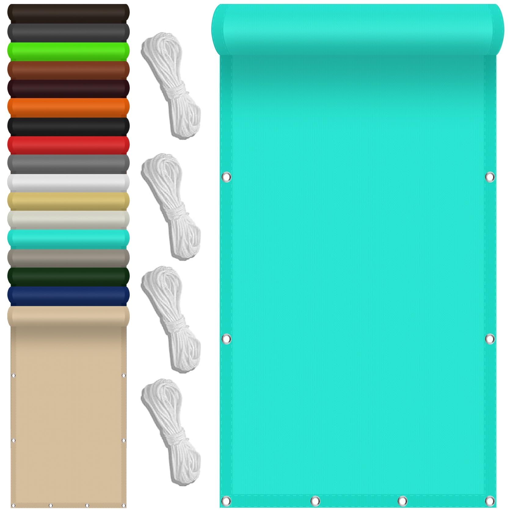 Voile d'ombrage imperméable 2.4x5.4m bleu ciel pour votre pergola