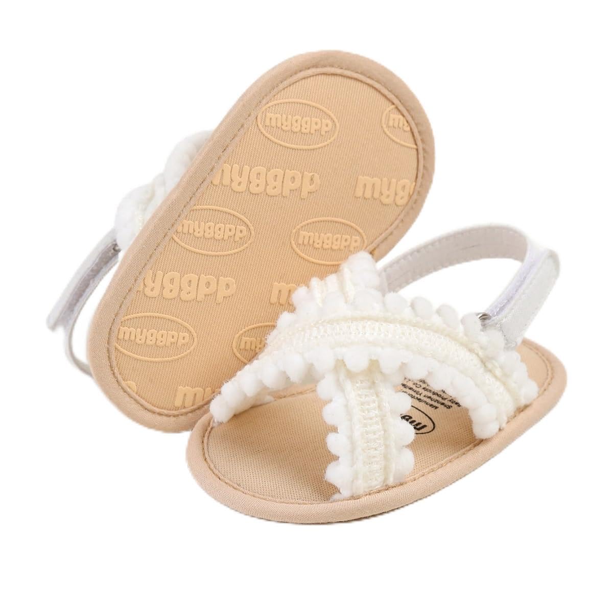 Meckior Infant Baby Girls Boys Summer Sandals Open Toe Lace Princess Dress Wedding Flats Shoes Newborn Toddler Soft Non-slip Sole First Walker Crib Shoes