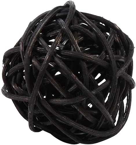 Miniatura 2 de Bolas de ratán coloridas artesanías - 20 bolas decorativas para bodas y fiestas (negro)