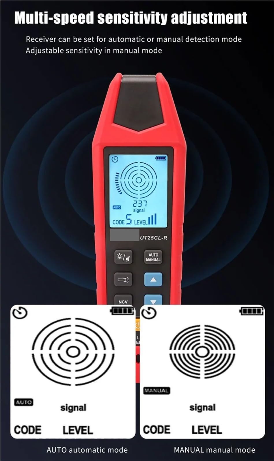 Localizzatore di Cavi, Localizzatore di cavi portatile NCV Test elettrico senza contatto Rilevatore sicurezza elettrica Traccia percorsi sotterranei