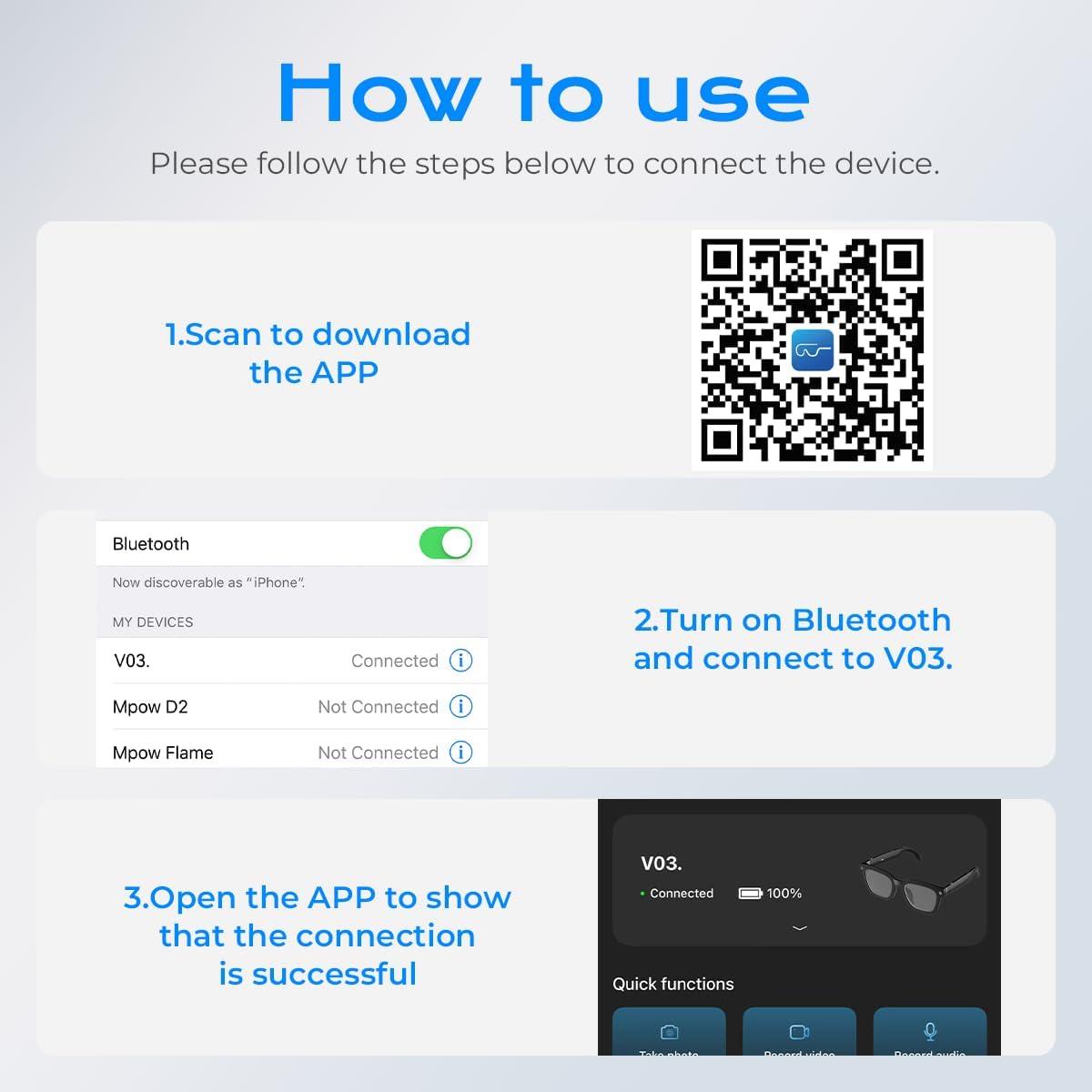 AI Smart Glasses,HD 1080P Camera Glasses with Video Recording & Photo Taking,140+ Language Real-Time Translation Glasses Perfect for Travel, Business(Transparent Anti-Blue)