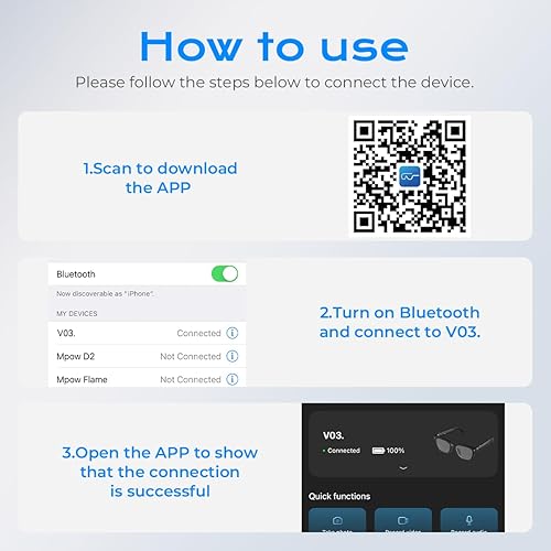 Vista 5 de Lentes inteligentes AI, gafas de cámara HD 1080P con grabación de video y toma de fotos, más de 140 idiomas gafas de traducción en tiempo real