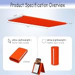 2Pcs Silicone Phone Stand with Aluminum, Flexible Foldable Phone Holder for Long Travel Accessories, Universal Adjustable Anti-Slip Desktop Mount for Phone Tablet Laptop (Orange + Black)