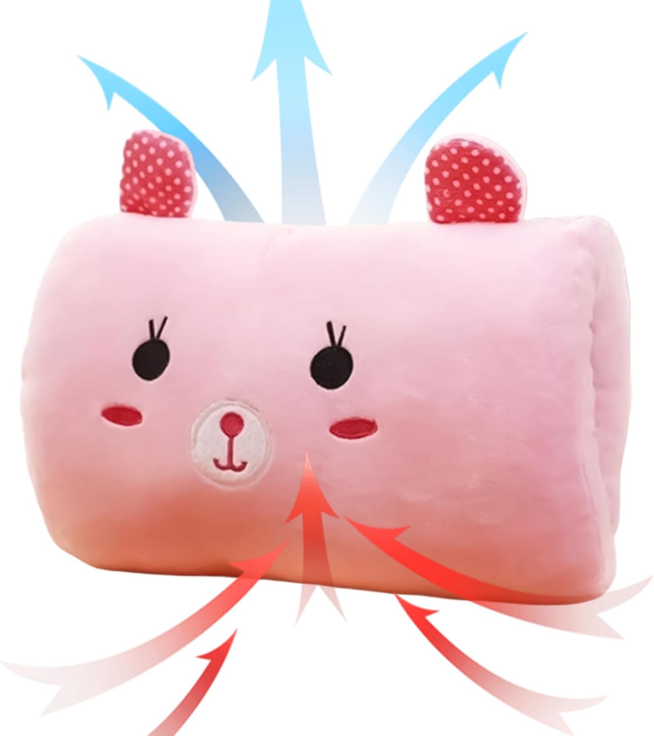 Mufka do rąk | Mufka do rąk w kształcie królika - poduszka na ramię, dla dzieci, klasy, podróży, szkoły, domu, zimna, zimna pogoda, zajęcia na świeżym powietrzu