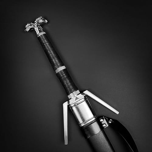 Miniatura 4 de Espada medieval de 49 pulgadas de Fantasía Monster Slayer con hoja de acero para coleccionar, LARP, cosplay, regalos