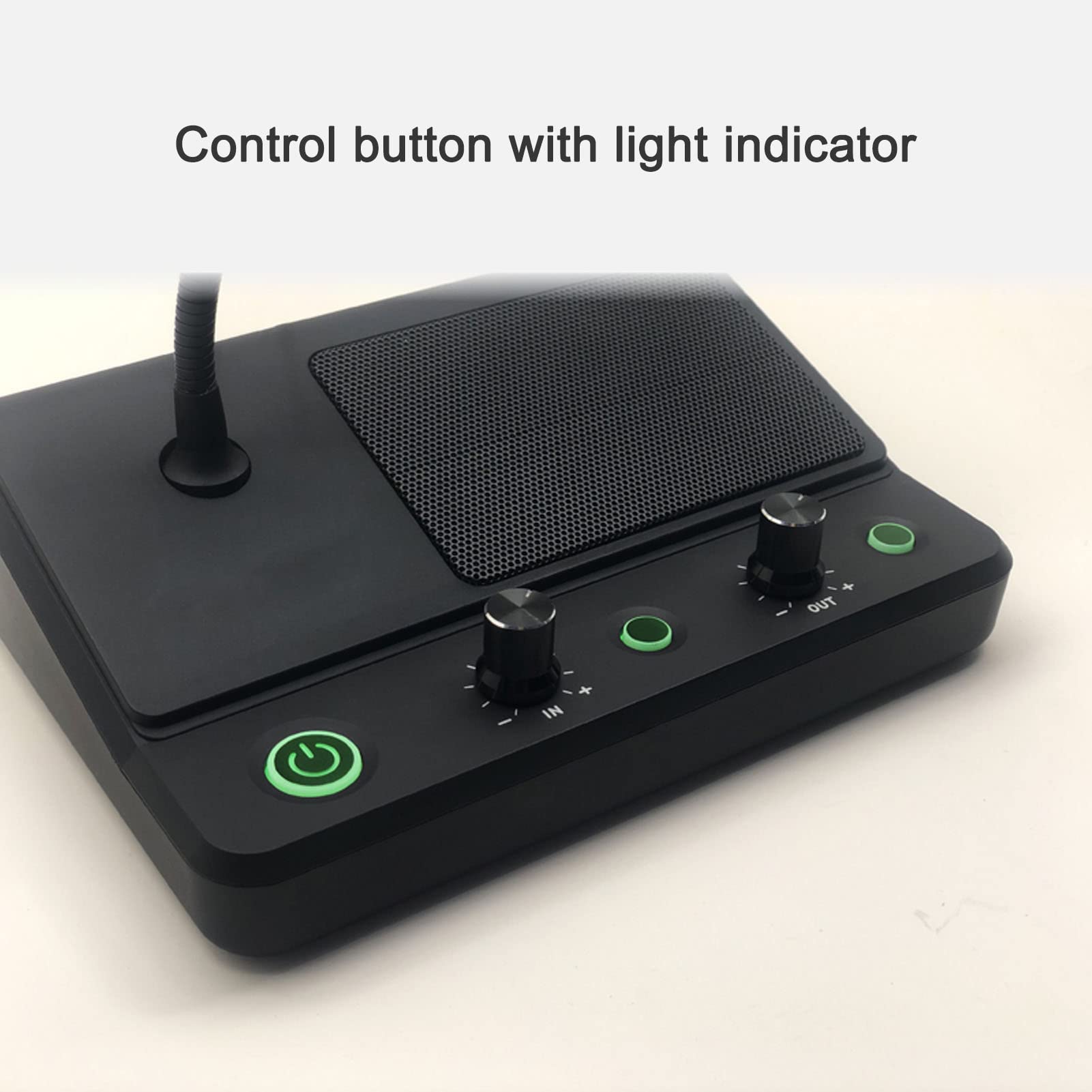 Generic di Microfono a Doppio Modo di Counter Intercom con qualità del Suono Superiore per la Stazione del Treno Bancario 100-240 V, Adatto per la Finestra di Banca (Spina europea)