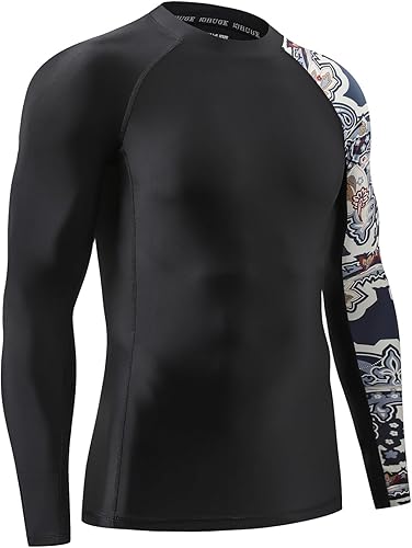 Miniatura 2 de HUGE SPORTS Camiseta de protección para hombre, manga larga, con protección solar UPF 50+, protección UV, de secado rápido y con diseño de costuras