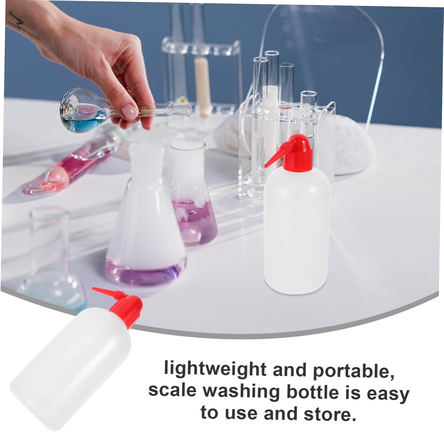 Ciieeo 2Pcs Graduated Wash Bottle Narrow Mouth Laboratory Washing Bottle Hdpe Plastic for Precise Cleaning Labs Easy to Use and