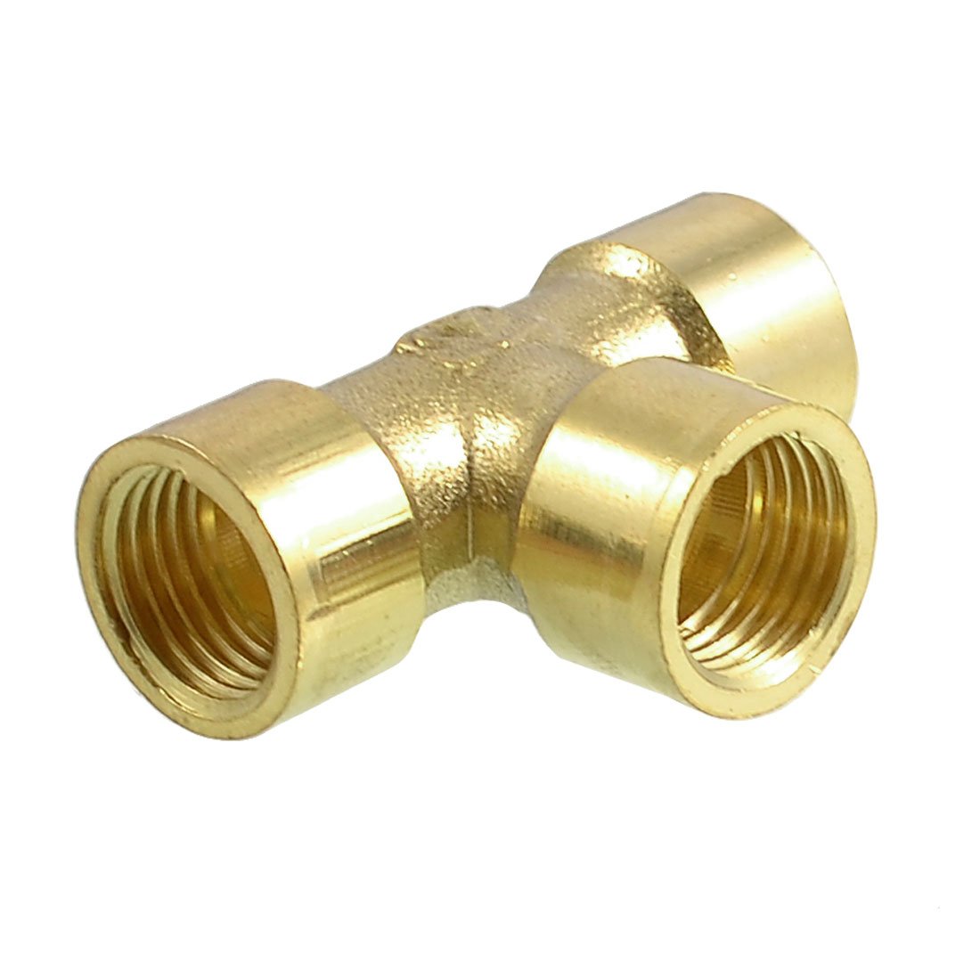 Sourcingmap 1/4" PT Female Thread 3 Ways Tee Coupling Pipe Fittings Union