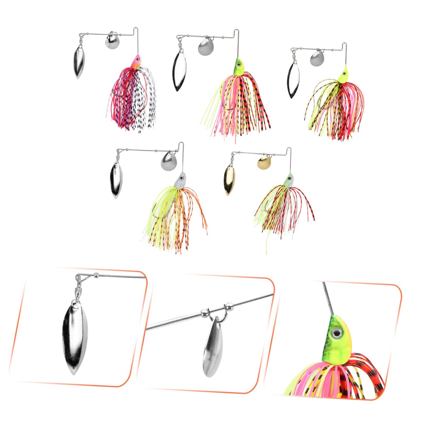 Mipcase 15pièces Leurres De Artificiels Bearded Lure Appâts Universels pour Eau Douce Et