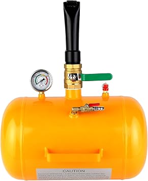 Bonnlo 5 Gallon Air Tire Bead Blaster Seater with Pressure Gauge & Handle,145PSI Seating Tool Inflator Tank, 85-116PSI Adjustable Pressure for Car Truck ATV, Jeep, Pickup, Yellow