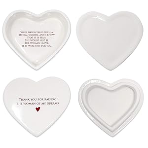 Susabella - Mother of the Bride Gift from Groom, Mom Wedding Gift or Mother's Day Gift from Son In-Law - Thank You for Raising the Woman of My Dreams - Ceramic Keepsake Heart Box