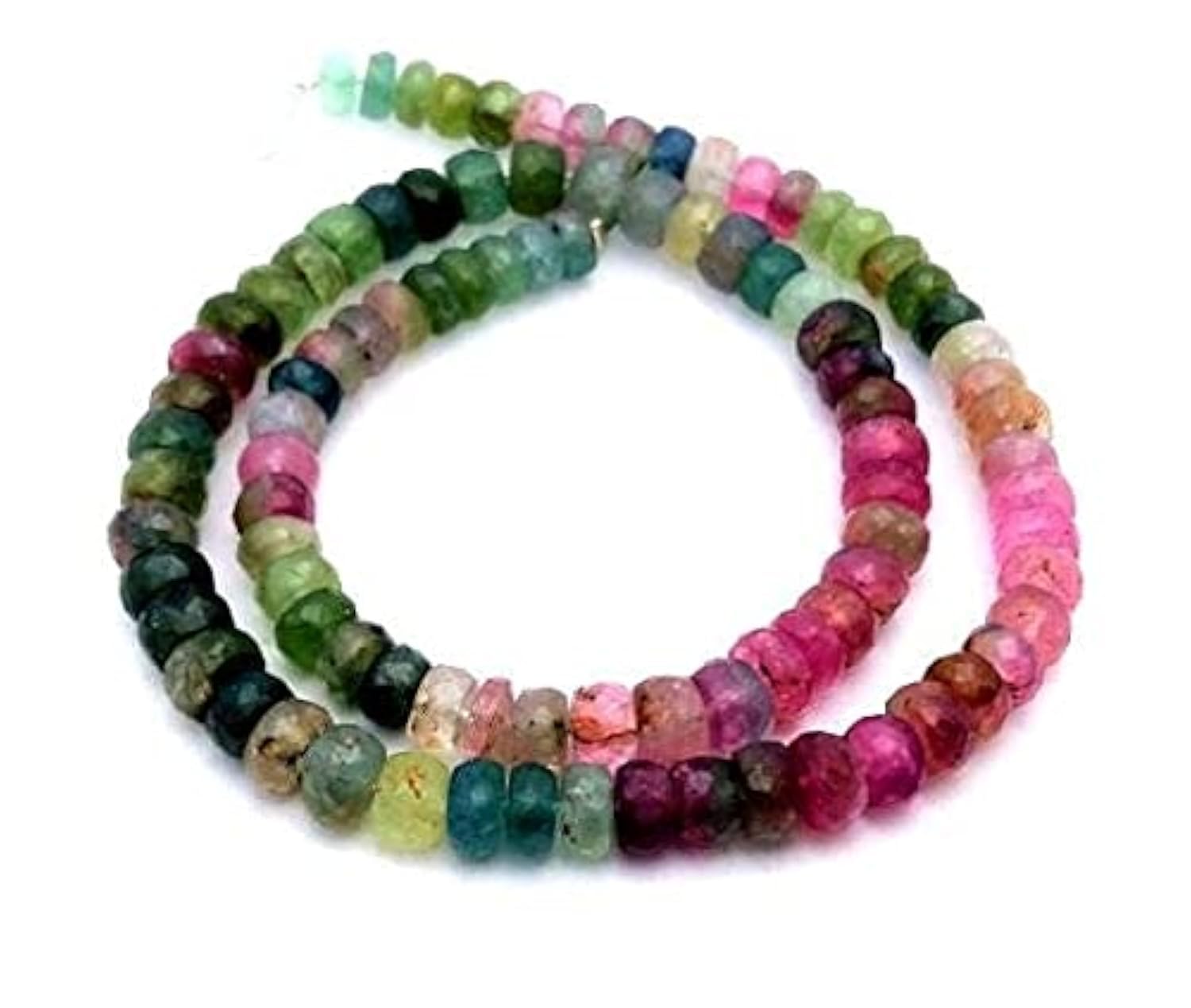 Tourmaline pastèque naturelle facettée 5mm LKBEADS fini les fausses pierres ternes