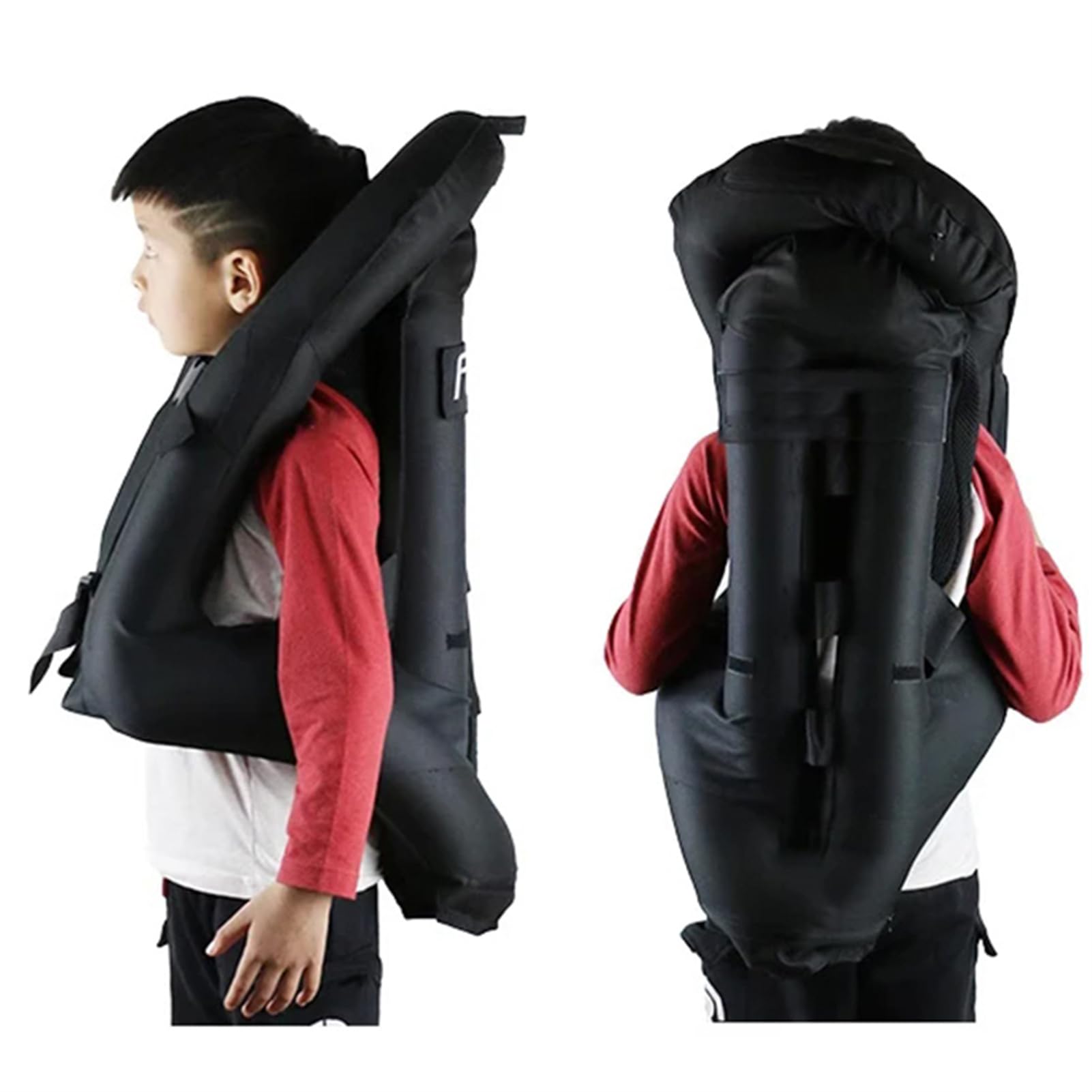 Équitation Airbag Gilet pour Enfants, Réglable Équitation Cheval Moto Équitation Équipement D'Entraînement Bouteille De Compression Non Incluse
