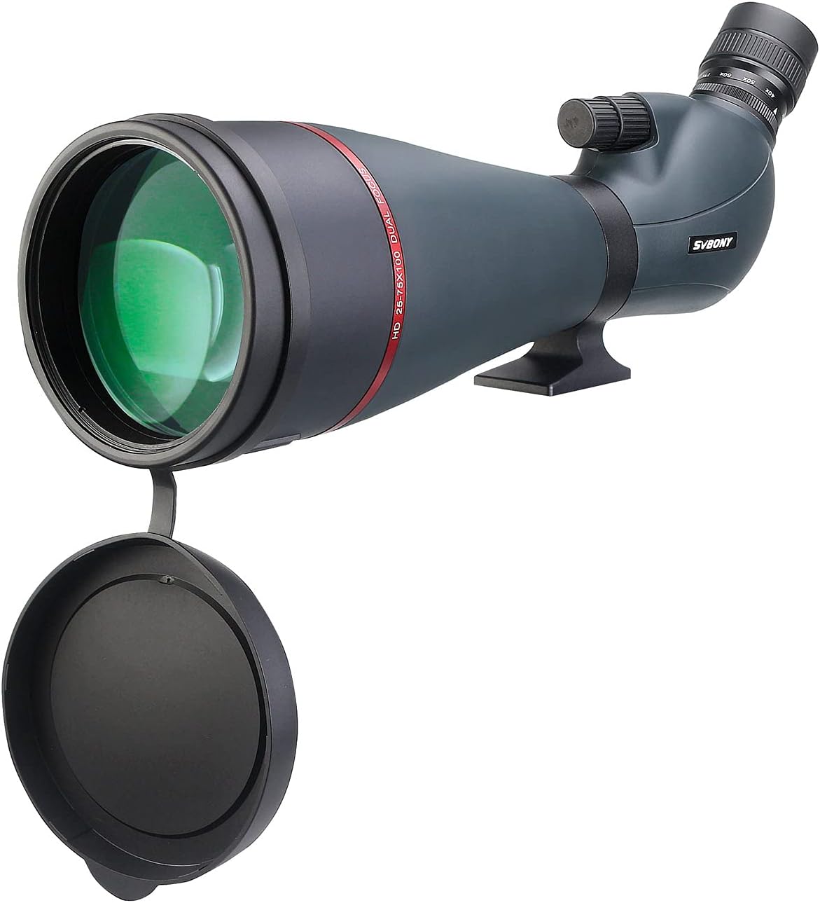 Svbony SV406 Spotting Scope 25-75x100, Dual Focus FMC Porro Coating Prism, HD Waterproof Angled Spotting Scopes for Astronomy Moon Bird Watching Wildlife Scenery