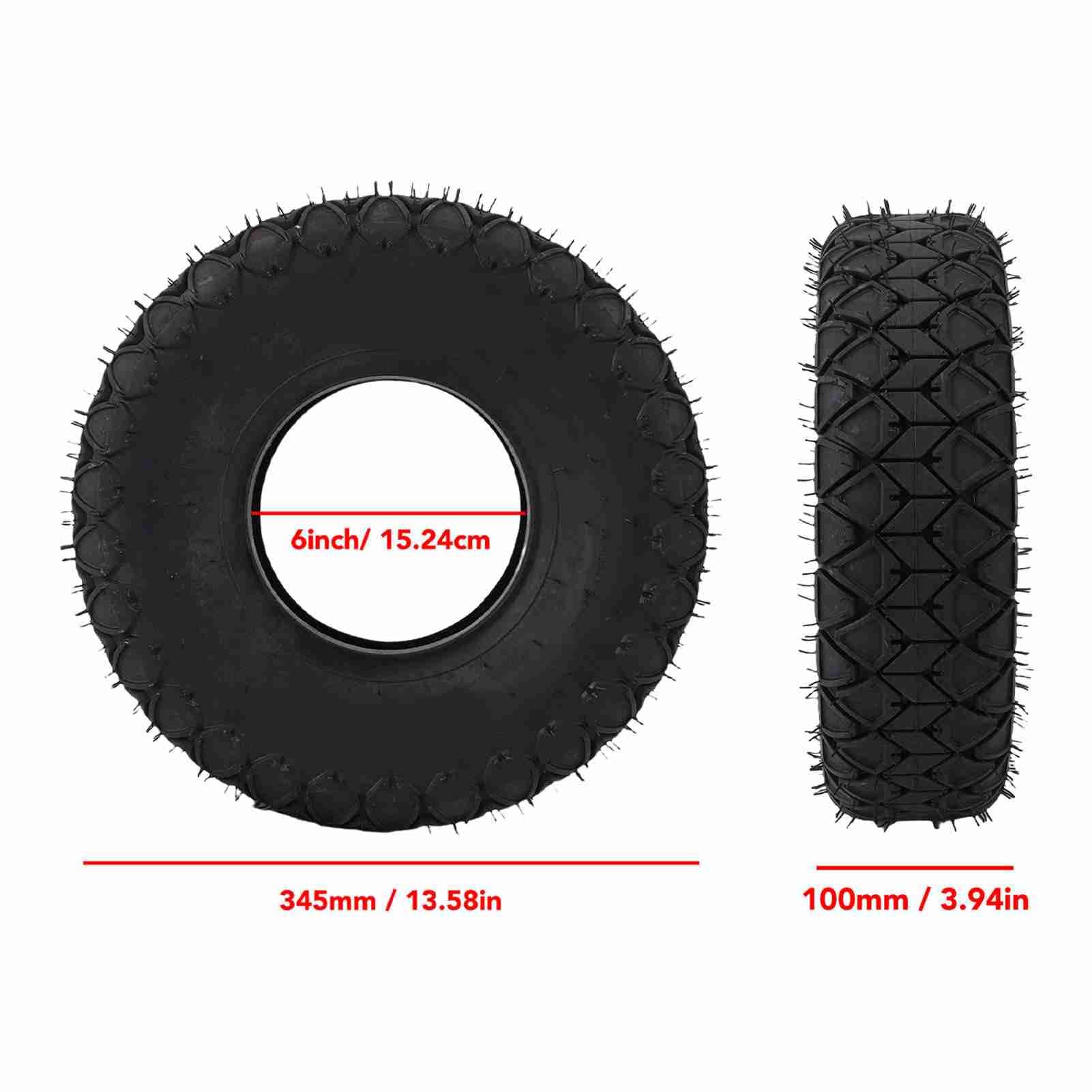 Neumático para Quitanieves 14x4.00-6 Construcción de Capas a Prueba de Pinchazos, Neumático sin Cámara Robusto para Tractor de Césped con Excelente Agarre y Antideslizante,