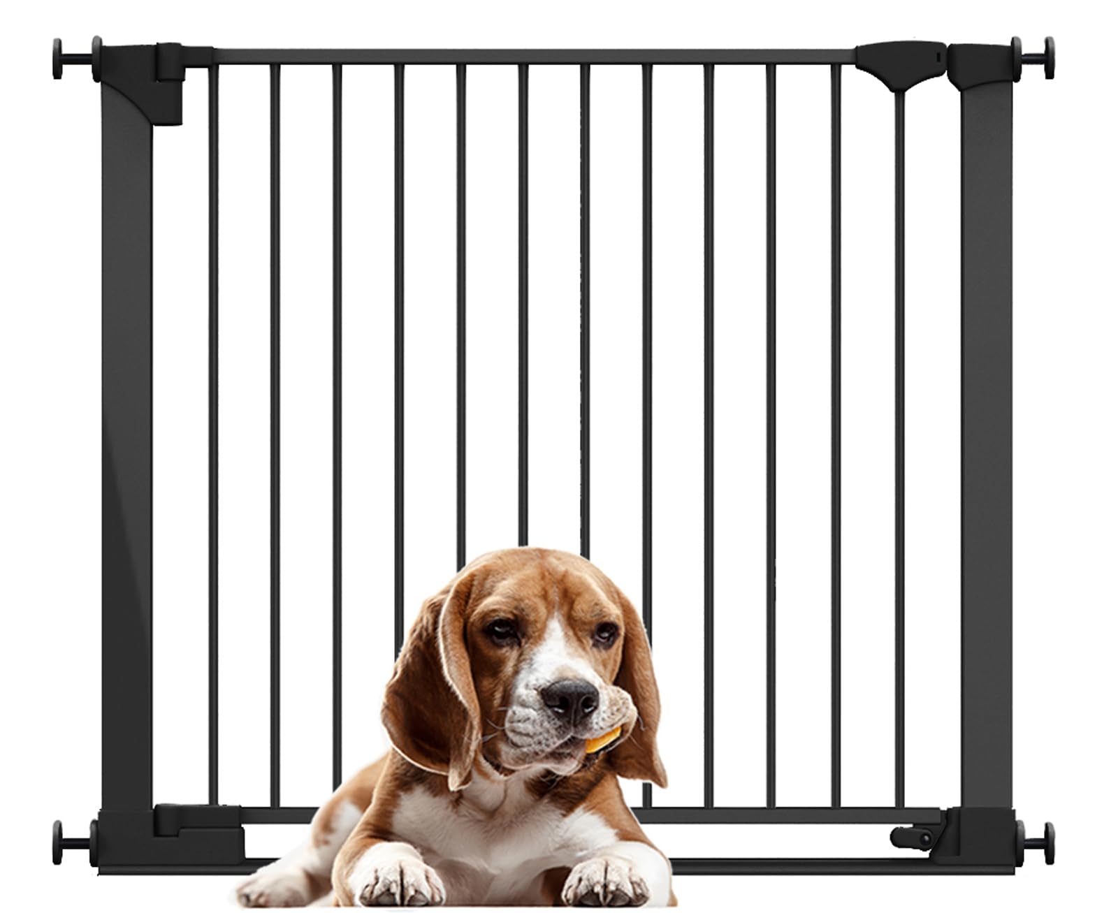 Bettacare Black Safestep Dog Gate, 96Cm - 103Cm, Extra Low Walkthough, 81Cm Extra Wide Doorway, One Piece Extra Wide Pet Gate