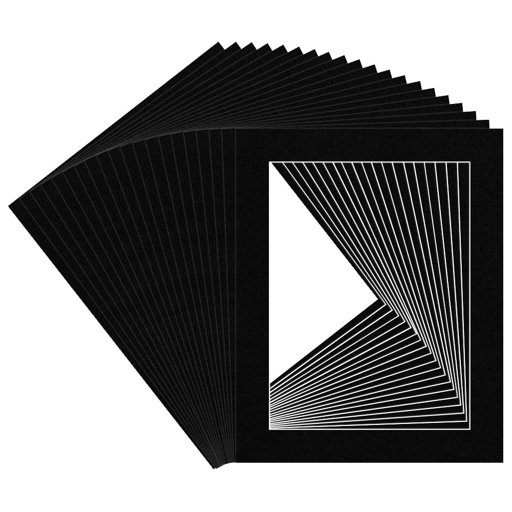 Procut Global Black 12x10" Picture Mounts - Fits 8x6" Photo Size โ image 1
