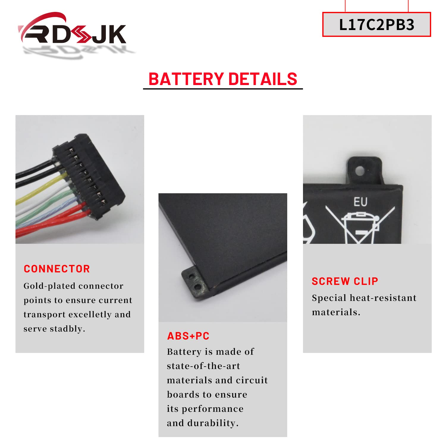 Batterytec Batería De Repuesto Para Lenovo V130-15IGM V330-15IKB V330-15IKB014 V530-14 V530-15 V530-15 V130-15IKB001, Lenovo L17L2PB3 L17M2PB3 L17C2PB3 L17L2PB4 L17M2PB4 L17C2PB4