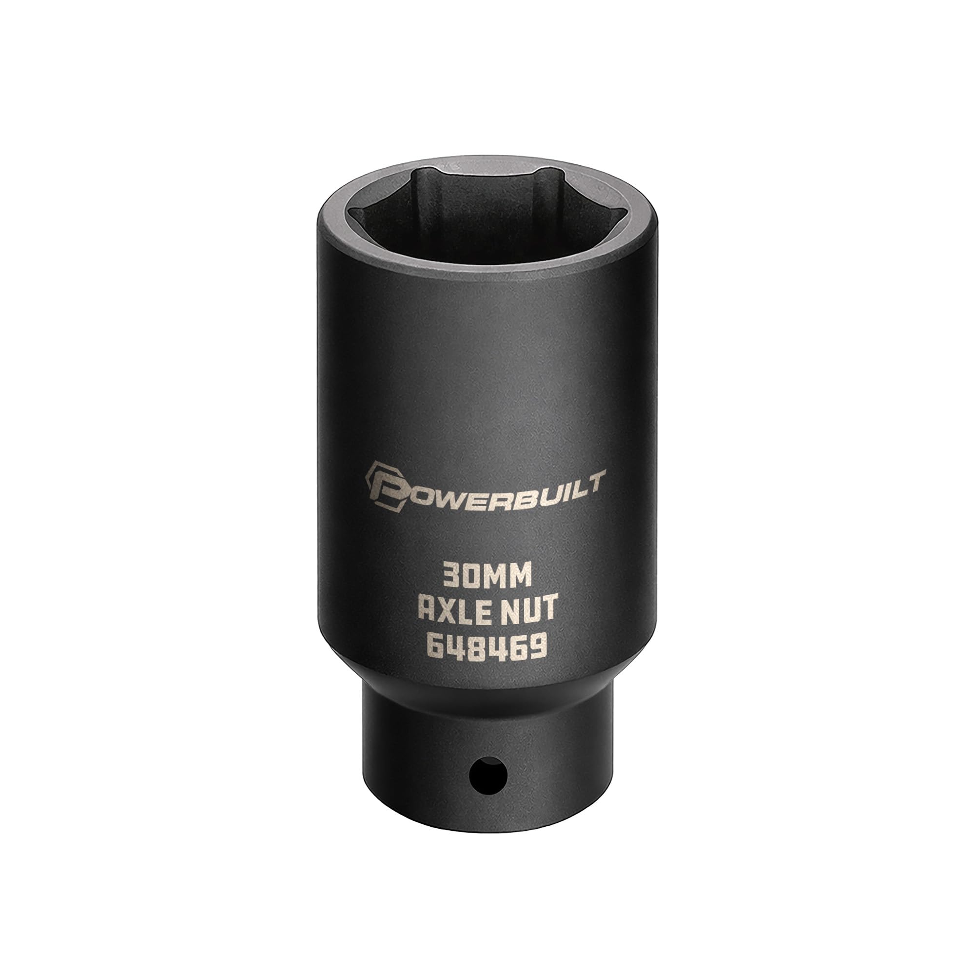 Powerbuilt 30mm Axle Nut Socket, 1/2-Inch Drive, 6 Point, Extra Deep, Remove Axles Shaft Nuts - 648469 โ image 1