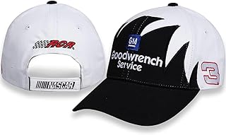 NASCAR Dale Earnhardt Sr #3 Sharktooth GM Goodwrench Service Plus Adult Swoosh Sponsor Hat White Black