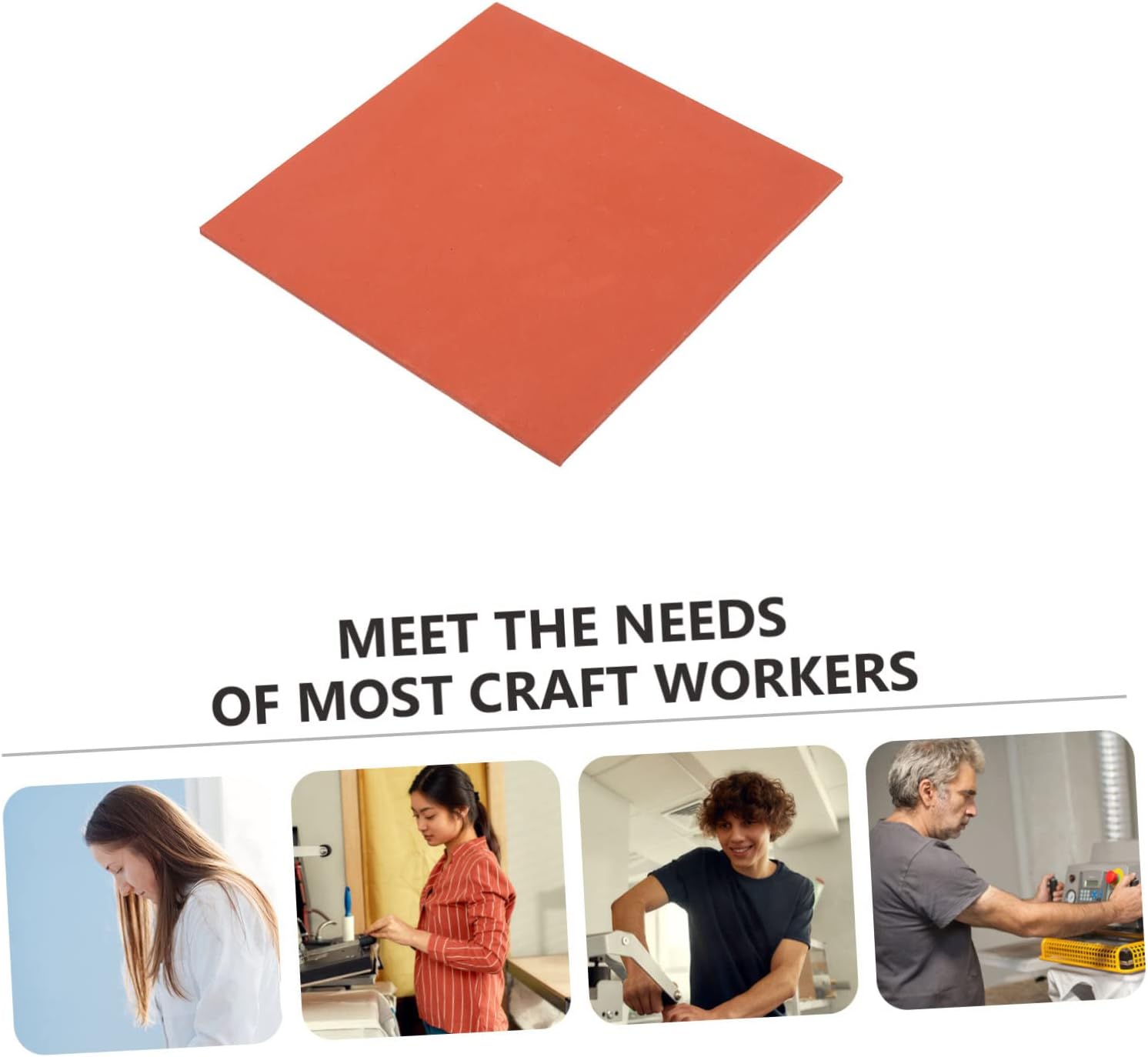 Orange Foaming Silicone Heat Press Pad for Arts and Crafts