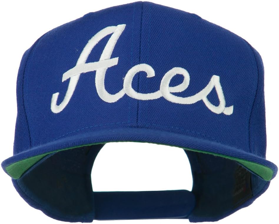 Aces Embroidered Flat Bill Cap
