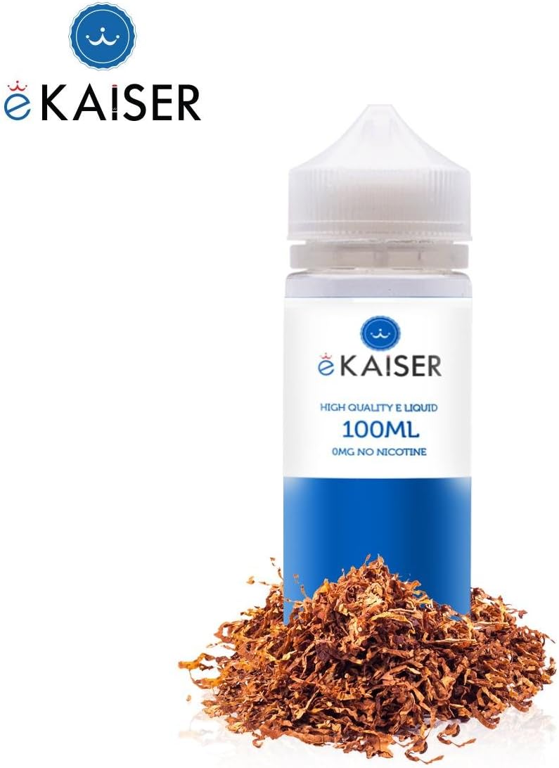 eKaiser Flavours 0mg E-Liquid Short Fill 50/50 PG/VG 100ml Short-Fill Reusable Bottle No Nicotine Gold Tobacco Flavour E-Liquid for E-Cigarette and Eshisha