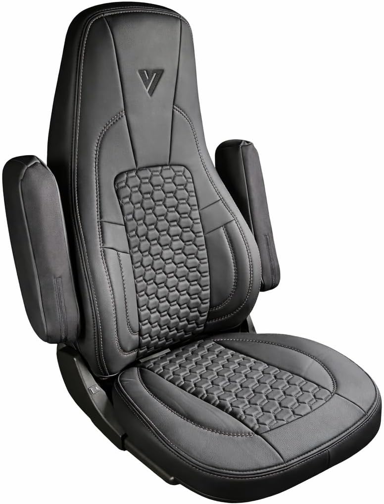 SEAT Cover for Volvo VNL 2019-PRESENT OEM Stock SEAT, BLACK/BLACK, VL2019-SC-L-BLK/BLK