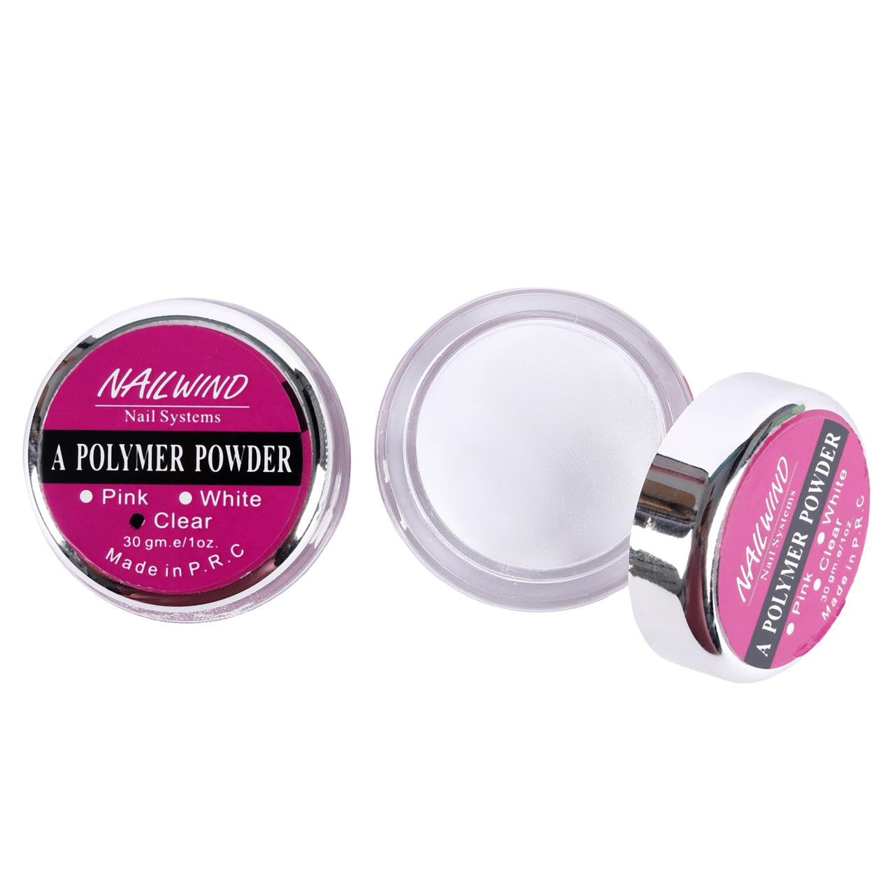 NAILWIND Acrylic Powder Set, 30g Professional Acrylic Nail Powder System for Acrylic Nails Extension,Nail Art (CLEAR, Pack OF 1)