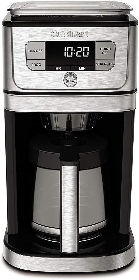 DGB-800 Fully Automatic Burr Grind & Brew, 12-Cup Glass, Silver