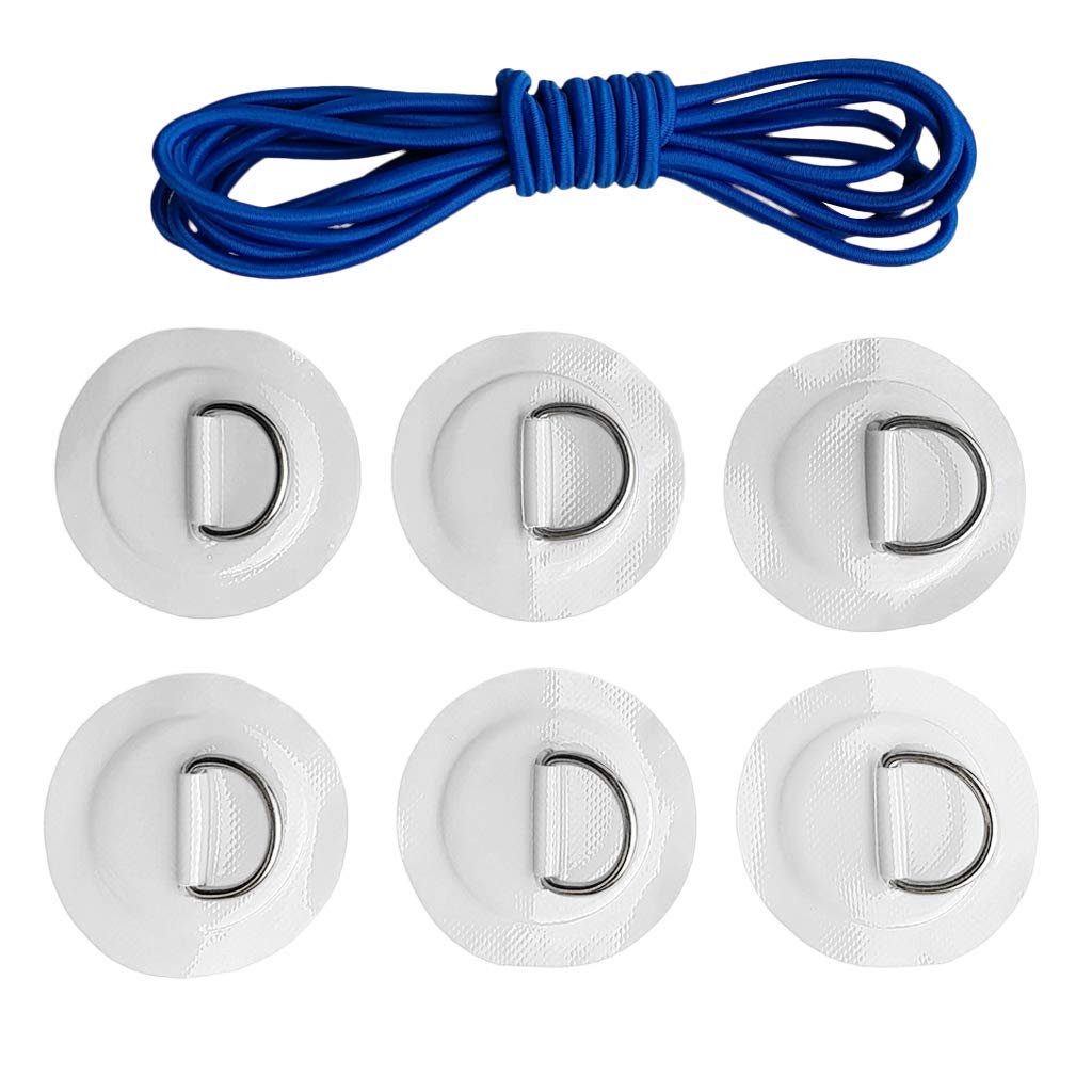 Lot De 5 Patchs En D Acier Inoxydable PVC - Pour Kayak, Paddle, Canoë, Bateau Gonflable