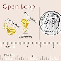 Vista 2 de OHINGLT 925 Sterling Silver Bails for Jewelry Making with Open Loop, Slider Necklace Pendant Clasp, Charm Clasp Bracelet Clips for Women Open Loop