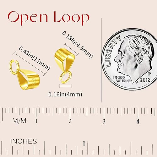 Miniatura 8 de OHINGLT Fianzas de plata de ley 925 para colgantes con cierre abierto, fianzas de joyería para colgantes, conectores deslizantes para collares,