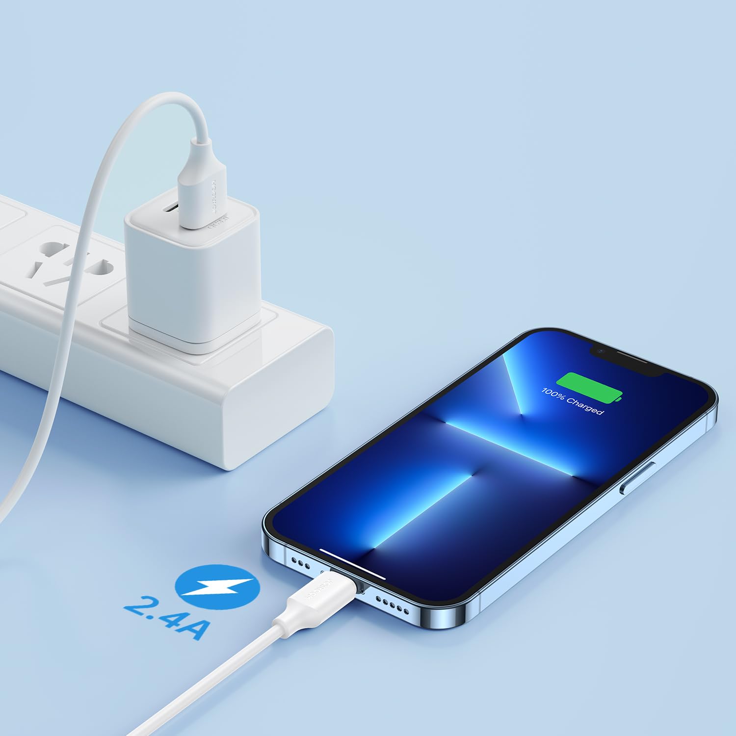 Joyroom S-A9 Long-Lasting 3A USB to Lightning Fast Charging Cable - White - view 1