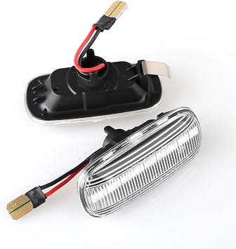 Audi Dynamic Flow SMD Smoke Amber LED Side Marker Turn Signal Lights A3 S3 8P A4 S4 RS4 B6 B7 B8 A6 S6 RS6 C5 C7 White Indicator Lights