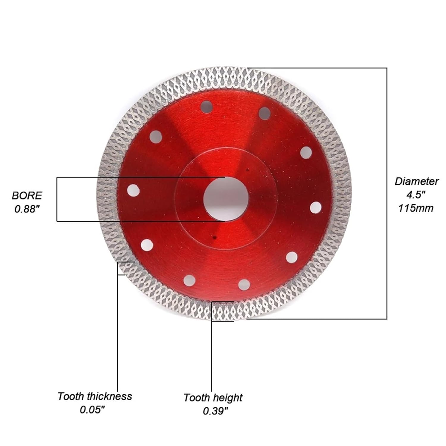 Diamond Cutting Disc for Angle Grinder Marble Machine Electric Grinder Cutting Granite Vitrified Brick Ceramics 1Pcs(105MM_Multipurpose Cutting_1.2MM)