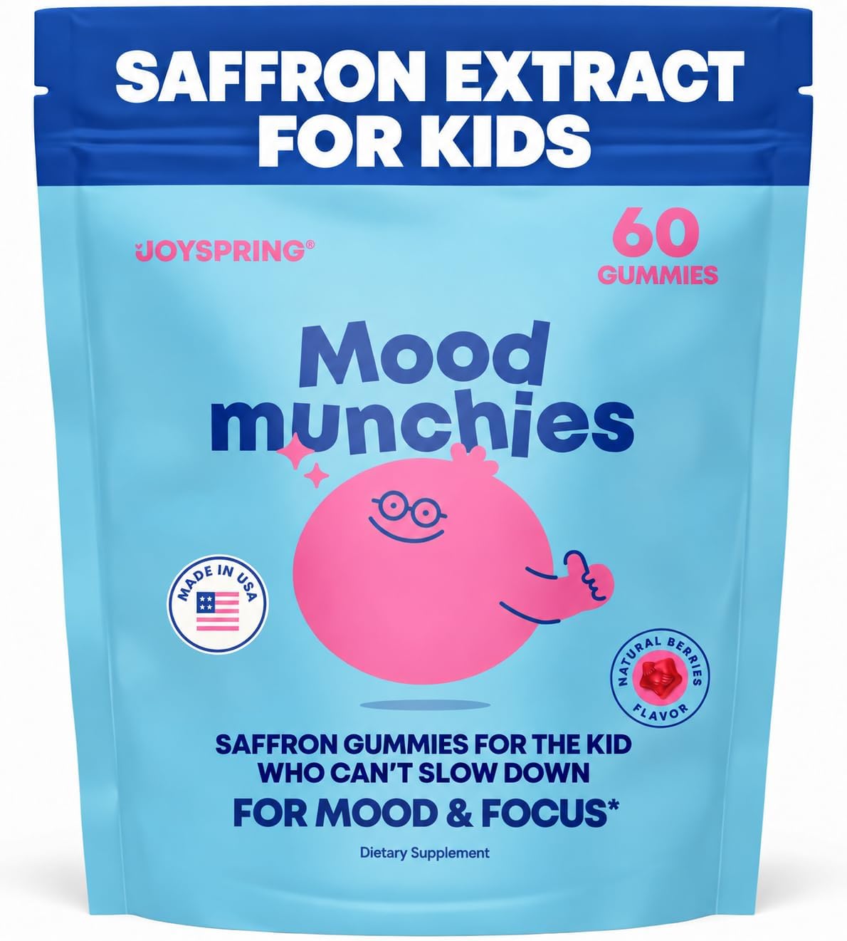 Saffron Gummies for Kids | Saffron Extract with GABA Supplements Provides Mood Support and Calms Temper Tantrums | Sugar-Free Gummies