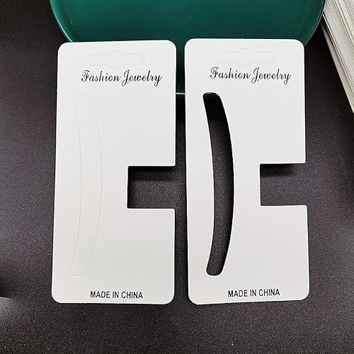 Miniatura 2 de UUYYEO 100 tarjetas de exhibición con clip de garra para el cabello, tarjetas de embalaje de horquilla, accesorios para el cabello, tarjetas de