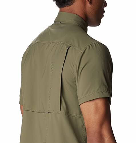 Image of Columbia Men Polyester Loose Omni-Shade Ridge Utility Lite Hiking and Trekking Short Sleeve Shirt