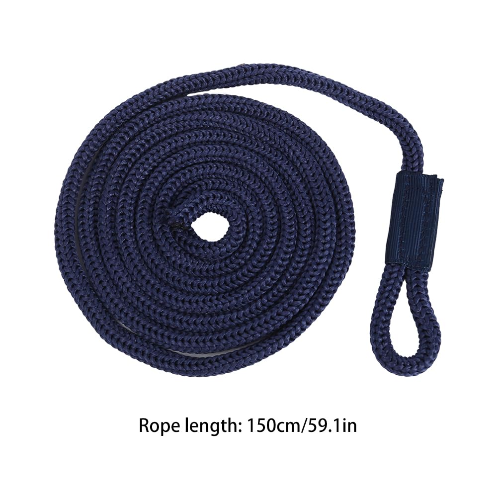 4 Pezzi Corde per Parafanghi per Barche, 150 cm Robuste Linee di Attracco in Poliestere, Corda per Barca per Imbarcazioni Marine Ormeggio