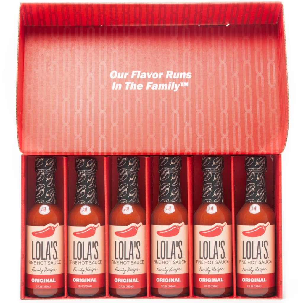 Lolas Fine Hot Sauce Original | All Natural Gluten Free Keto Vegan Made with Red Jalapenos Habanero Peppers Garlic Lime Juice and Vinegar | 5 Fl Oz (Pack of 6)