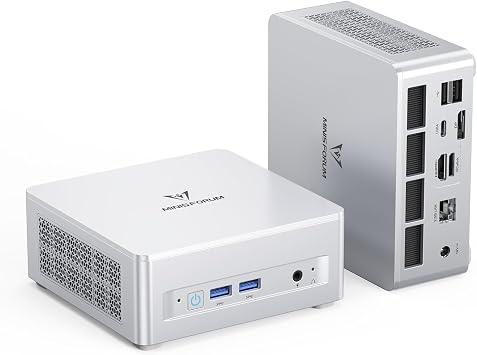 MINISFORUM UM880 Plus Mini PC AMD Ryzen 7 8845HS8C/16T, up to 5.1GHz, 32GB DDR5 1TB PCIe4.0 SSD, HDMI+DP+USB4 Triple Outputs, OCuLink Port, 2.5G LAN, 5x USB Port, Radeon 780M Graphics Micro Computer