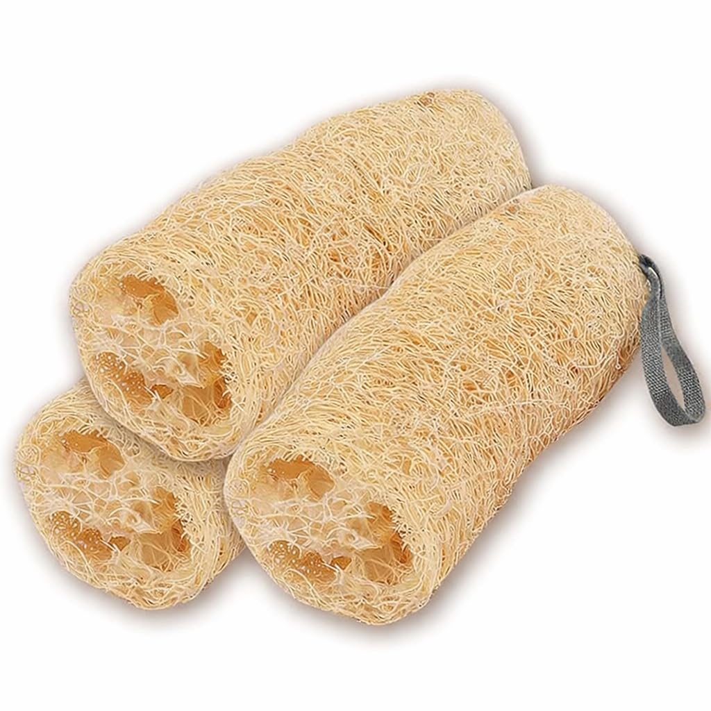 KI CHES 100% Natural Body Scrubber Loofah for Bathing (Long) (Pack of 3)-image-18
