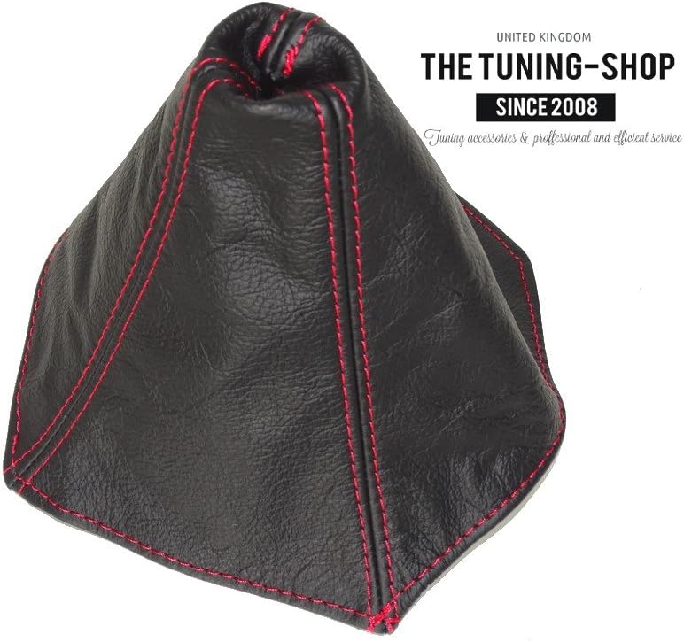 for Pontiac GTO 2004-2006 Shift Boot Black Genuine Leather RED Stitching