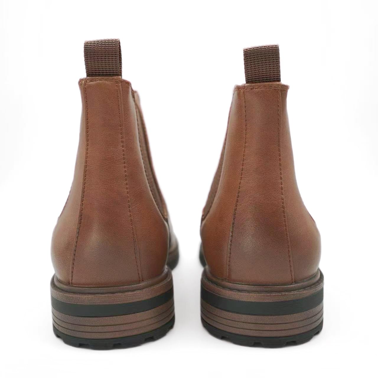 Finishing & Sewing Botines clásicos Chelsea, paneles laterales elásticos, estilo sin cordones, estilo casual de negocios