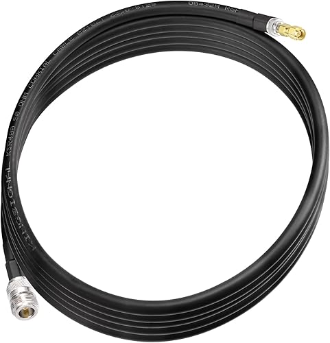 Miniatura 8 de Bingfu Lora Antenna ALSR400 - Cable de extensión RF de pérdida ultra baja de 10 pies - N hembra a RP-SMA macho - con adaptador SMA macho compatible